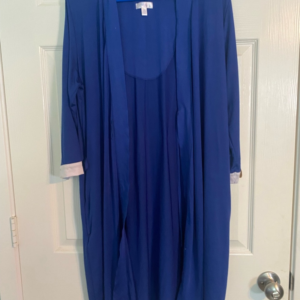 Blue Long Sleeve Robe